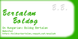 bertalan boldog business card